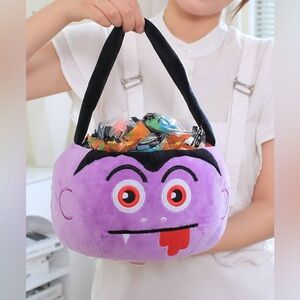 DEARSUN NWT Halloween 🎃 Large Vampire Trick or Treat Plush Candy Basket